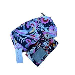 Vera Bradley Card Case and Cosmetic Bag in Mod Paisley